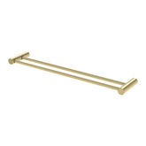 Vivid Slimline Double Phoenix Towel Rail 600Mm - Brushed Gold